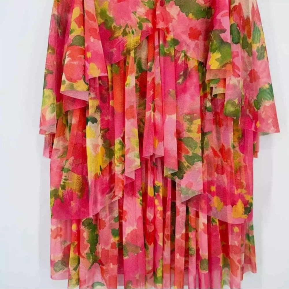 ZARA PRINTED TULLE DRESS bloggers Favorite size L